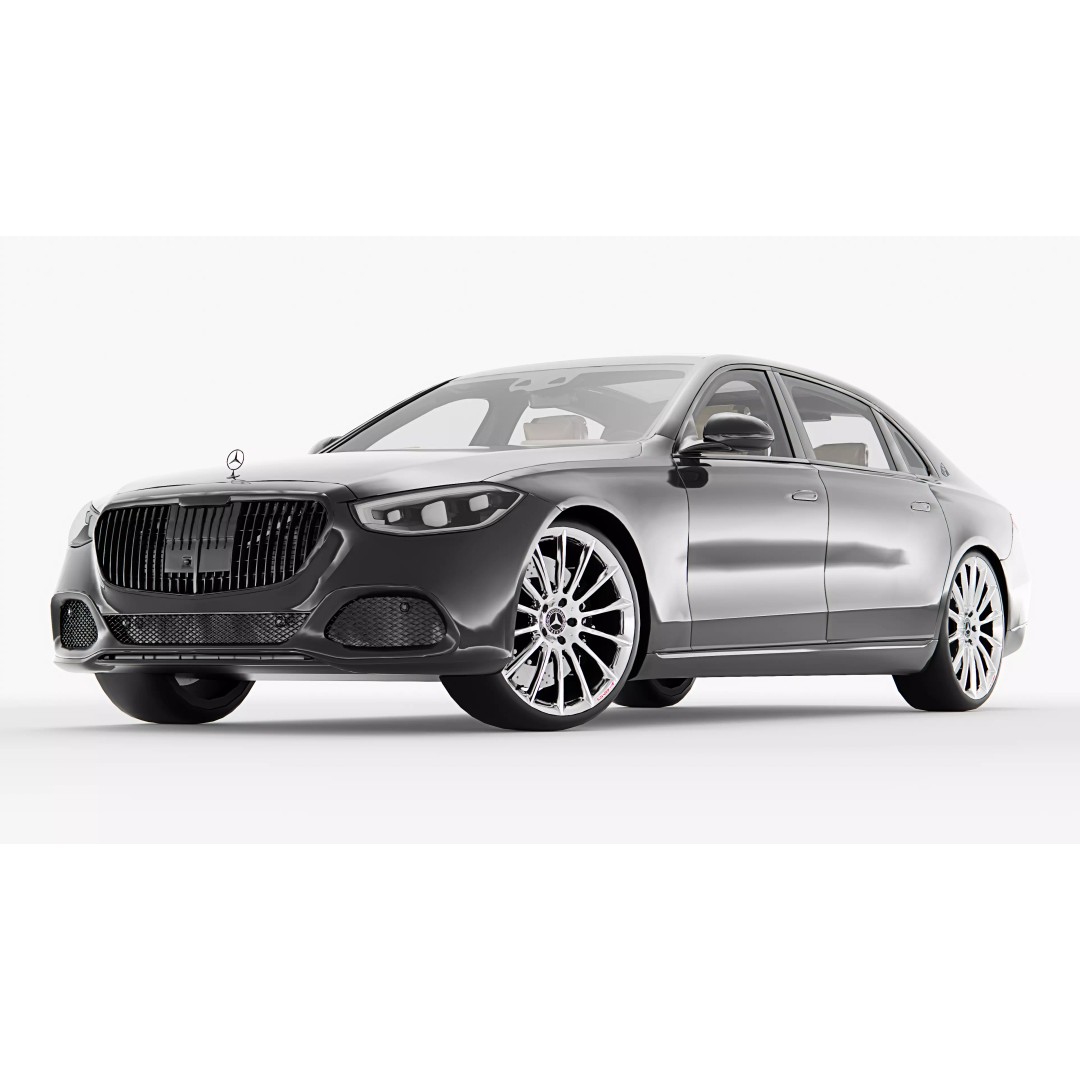 Mercedes Benz S600 Maybach 3D Model – High Poly Luxury Sedan, FBX, Blender - View 12