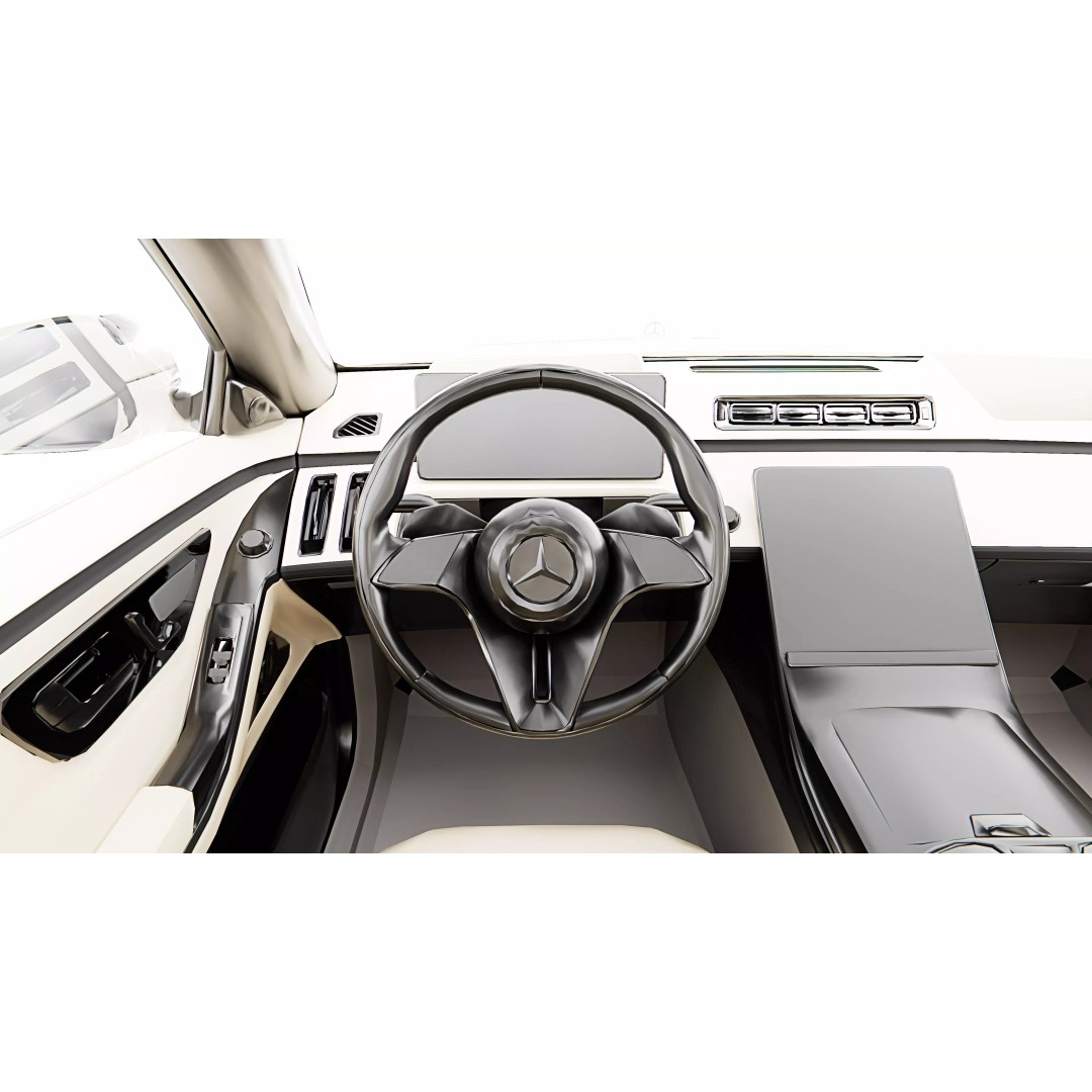 Mercedes Benz S600 Maybach 3D Model – High Poly Luxury Sedan, FBX, Blender - View 14