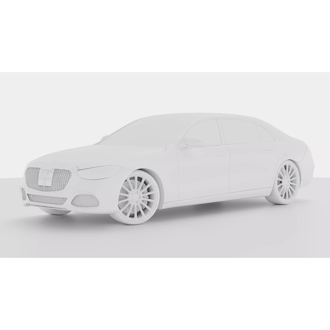 Mercedes Benz S600 Maybach 3D Model – High Poly Luxury Sedan, FBX, Blender - View 15