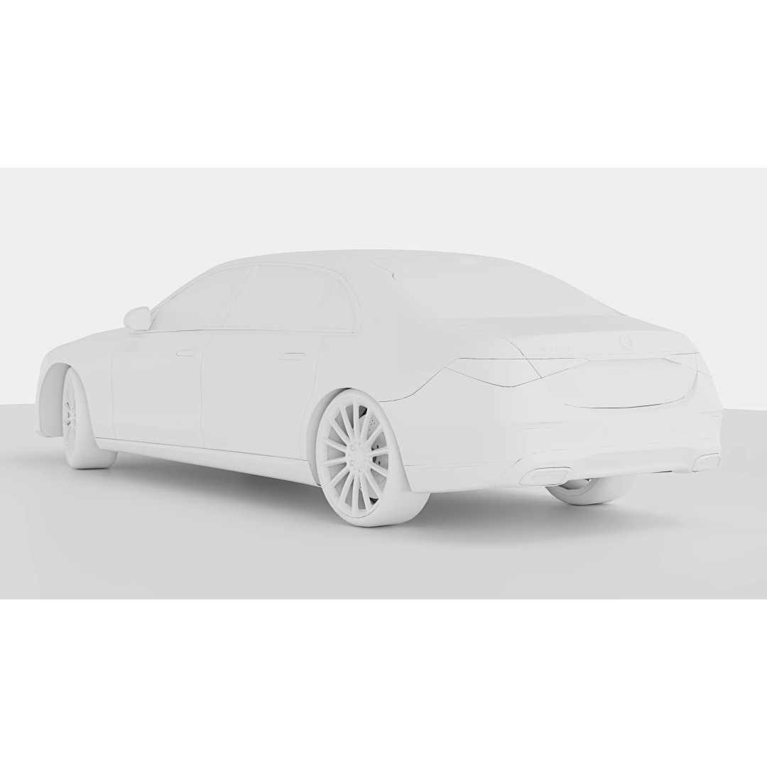 Mercedes Benz S600 Maybach 3D Model – High Poly Luxury Sedan, FBX, Blender - View 16