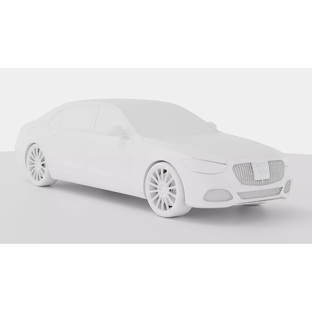 Mercedes Benz S600 Maybach 3D Model – High Poly Luxury Sedan, FBX, Blender - View 18