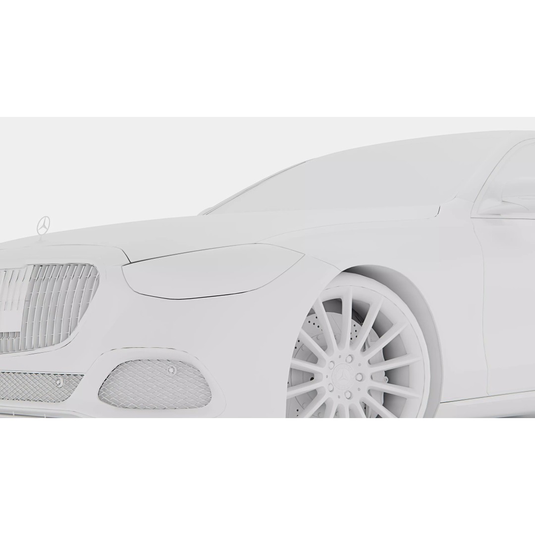 Mercedes Benz S600 Maybach 3D Model – High Poly Luxury Sedan, FBX, Blender - View 21