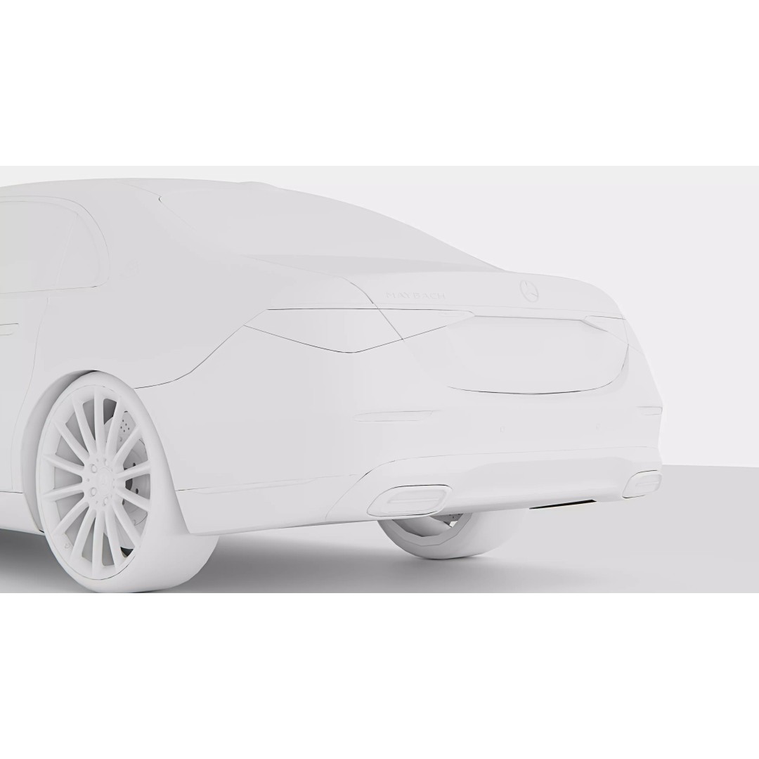 Mercedes Benz S600 Maybach 3D Model – High Poly Luxury Sedan, FBX, Blender - View 22