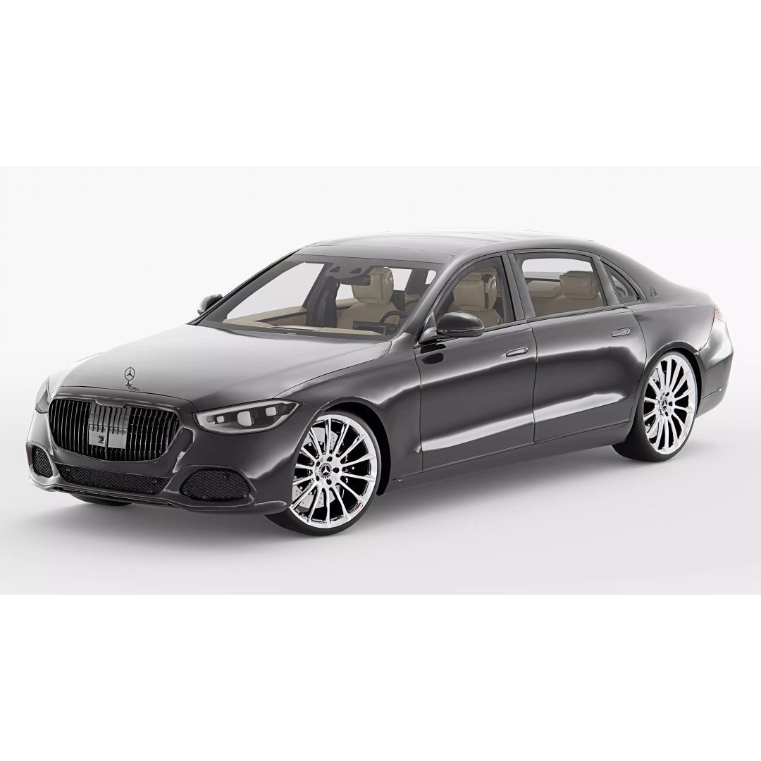 Mercedes Benz S600 Maybach 3D Model – High Poly Luxury Sedan, FBX, Blender - View 3