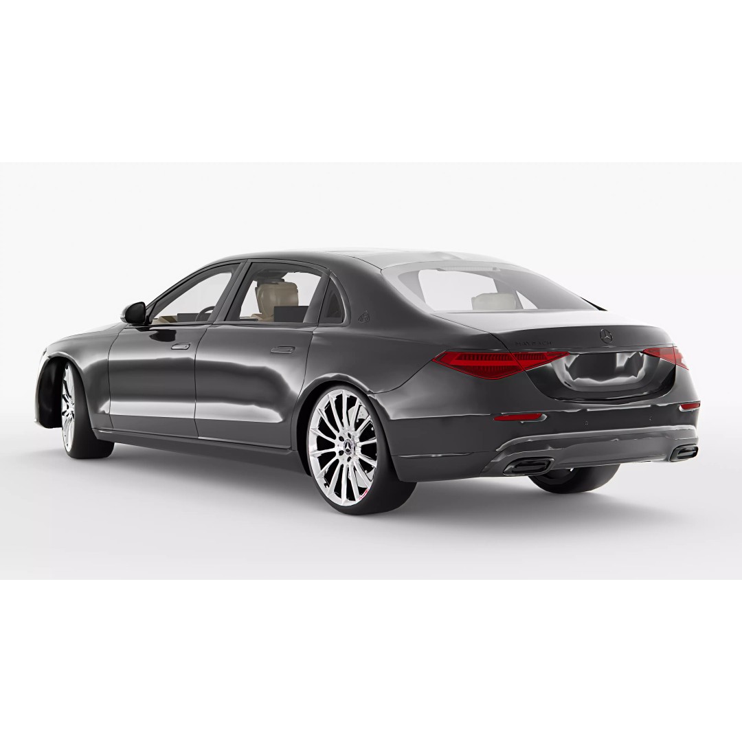 Mercedes Benz S600 Maybach 3D Model – High Poly Luxury Sedan, FBX, Blender - View 5