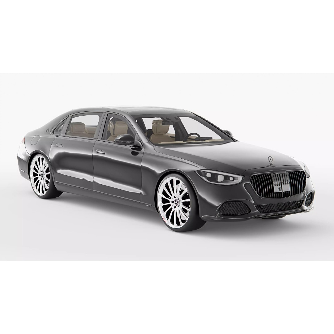 Mercedes Benz S600 Maybach 3D Model – High Poly Luxury Sedan, FBX, Blender - View 7