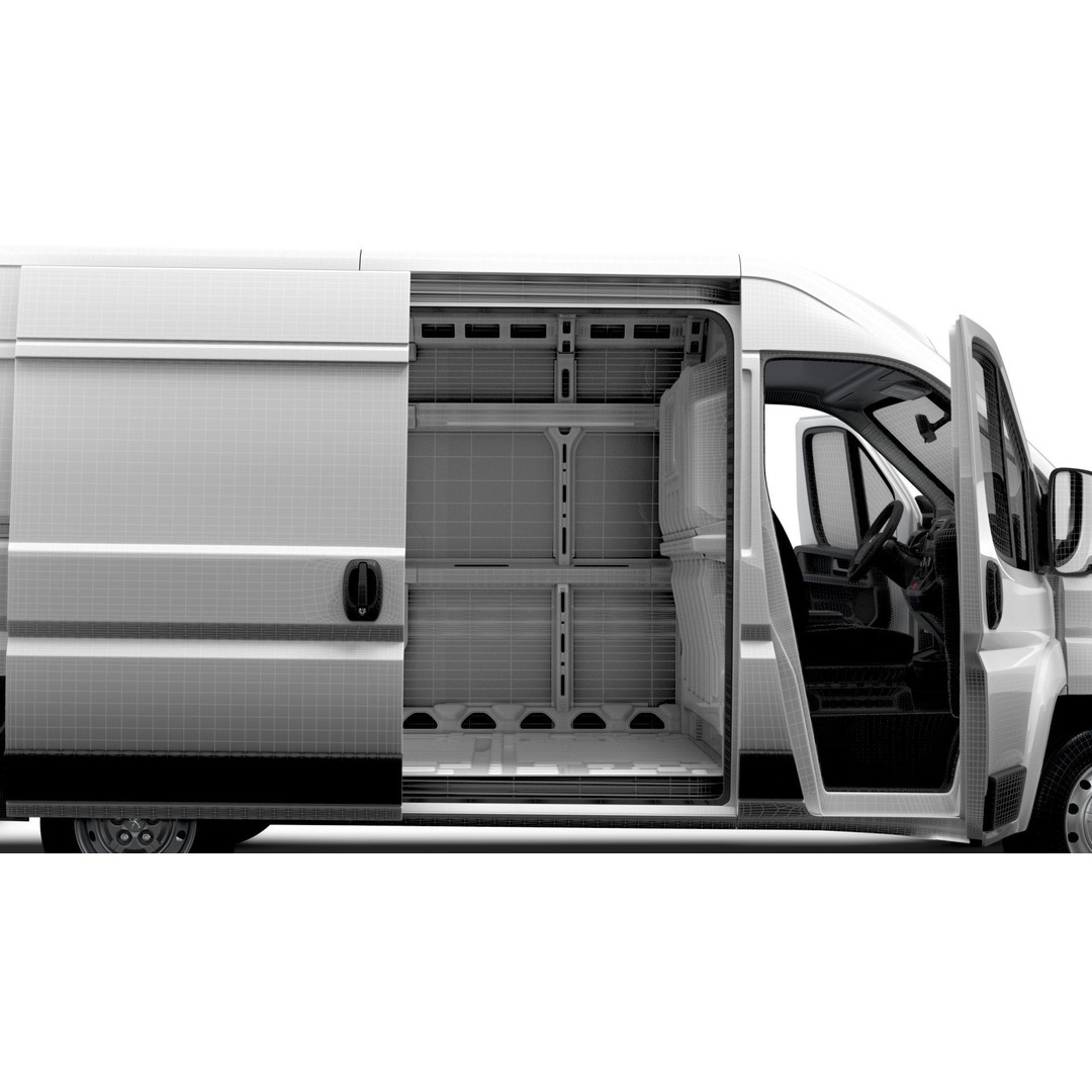 Peugeot Boxer Van L2H2 3D Model – High Quality Interior, FBX, OBJ - View 17