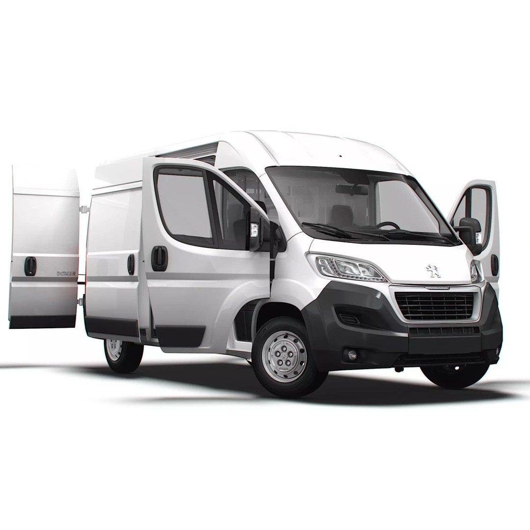 Peugeot Boxer Van L2H2 3D Model – High Quality Interior, FBX, OBJ - View 2