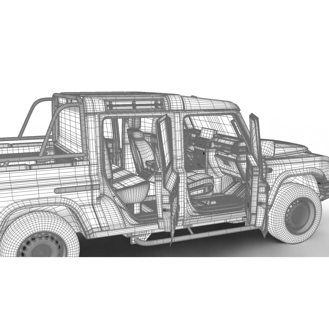 Ineos Grenadier Quartermaster 2024 3D Model – High Poly Rigged SUV, Blender, FBX - View 36