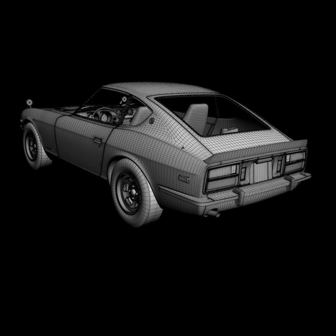 Datsun 260Z 3D Model – High Poly Classic Coupe, FBX, OBJ