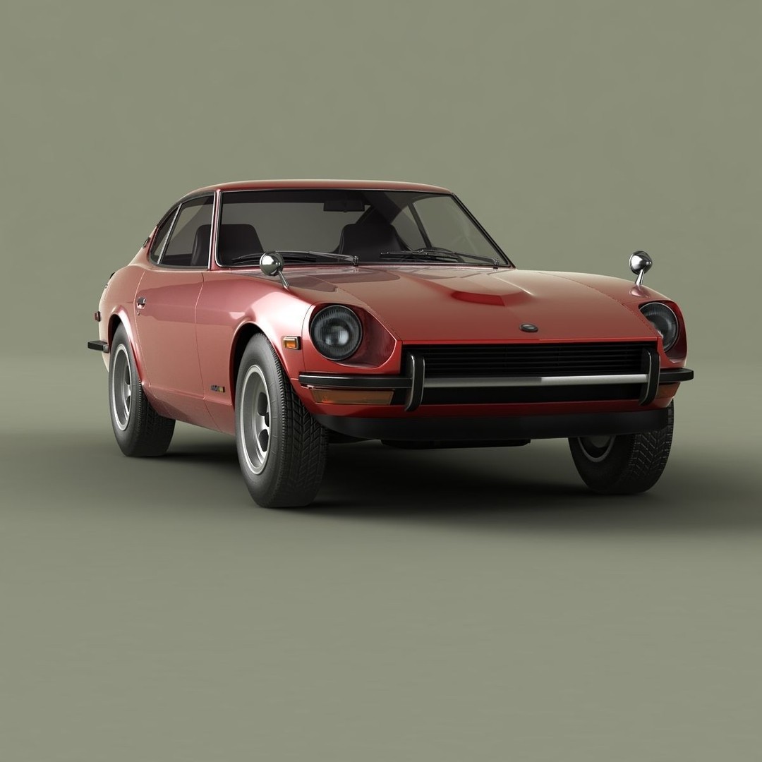 Datsun 260Z 3D Model – High Poly Classic Coupe, FBX, OBJ - View 11