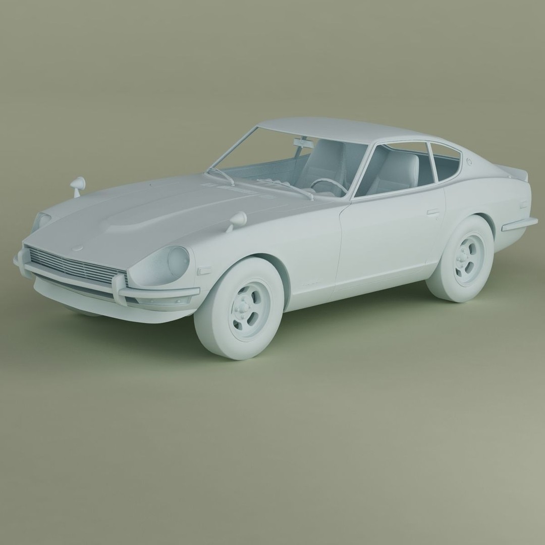 Datsun 260Z 3D Model – High Poly Classic Coupe, FBX, OBJ - View 12