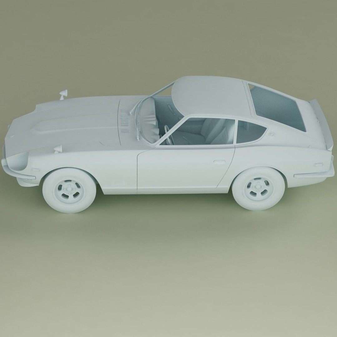 Datsun 260Z 3D Model – High Poly Classic Coupe, FBX, OBJ - View 13