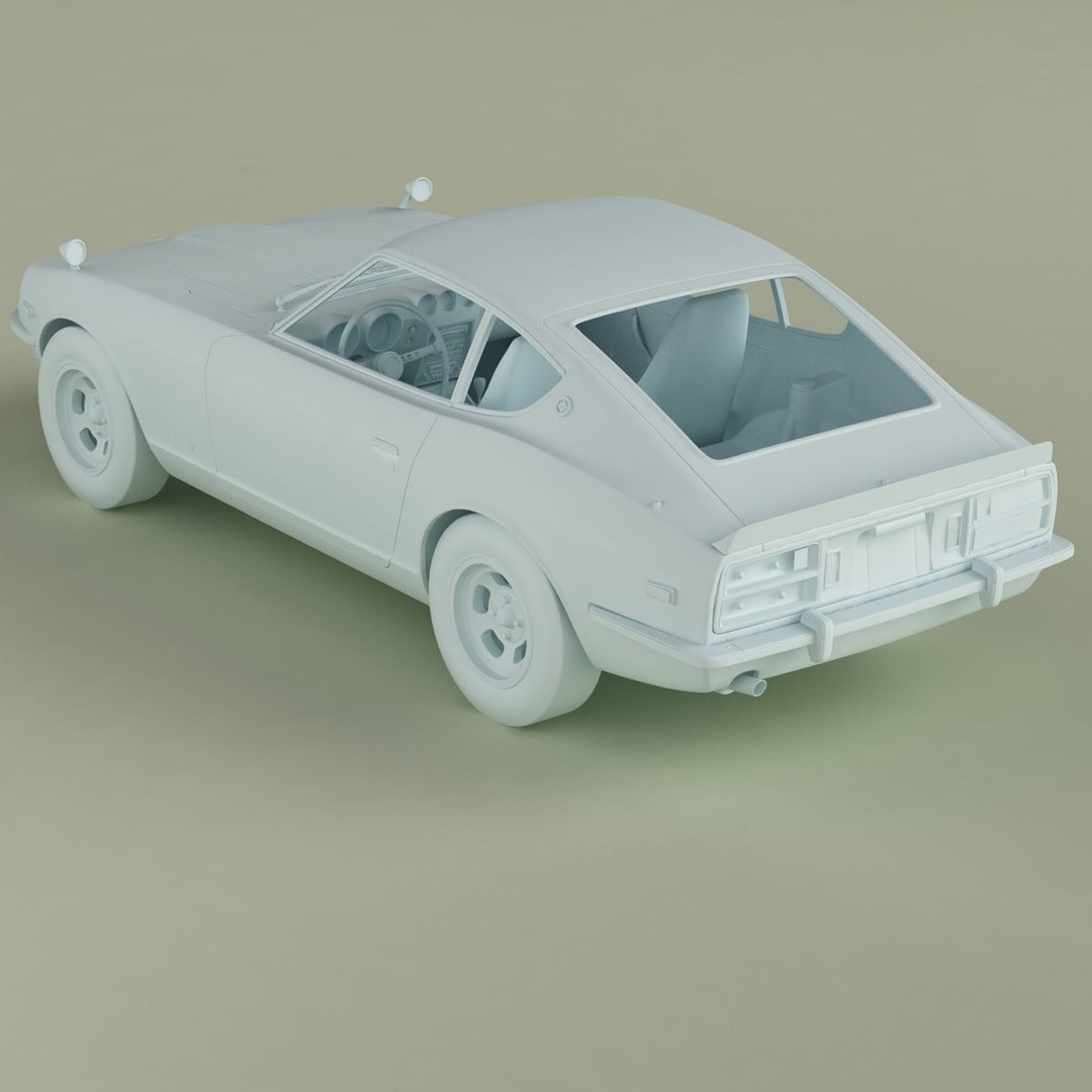 Datsun 260Z 3D Model – High Poly Classic Coupe, FBX, OBJ - View 14