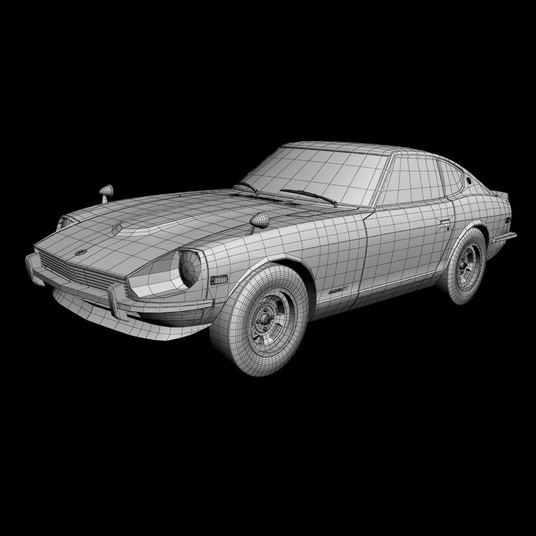 Datsun 260Z 3D Model – High Poly Classic Coupe, FBX, OBJ - View 15
