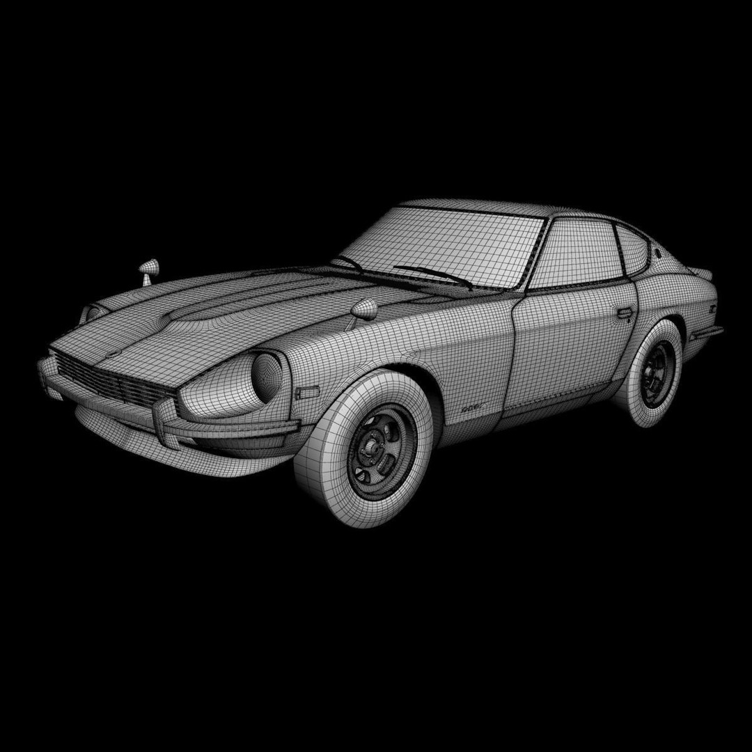 Datsun 260Z 3D Model – High Poly Classic Coupe, FBX, OBJ - View 16