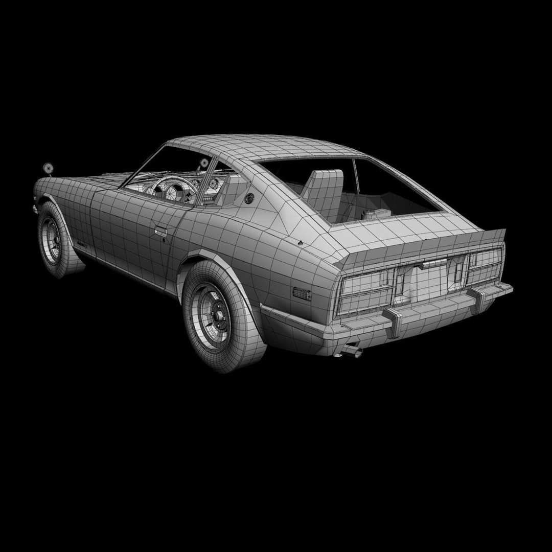 Datsun 260Z 3D Model – High Poly Classic Coupe, FBX, OBJ - View 17