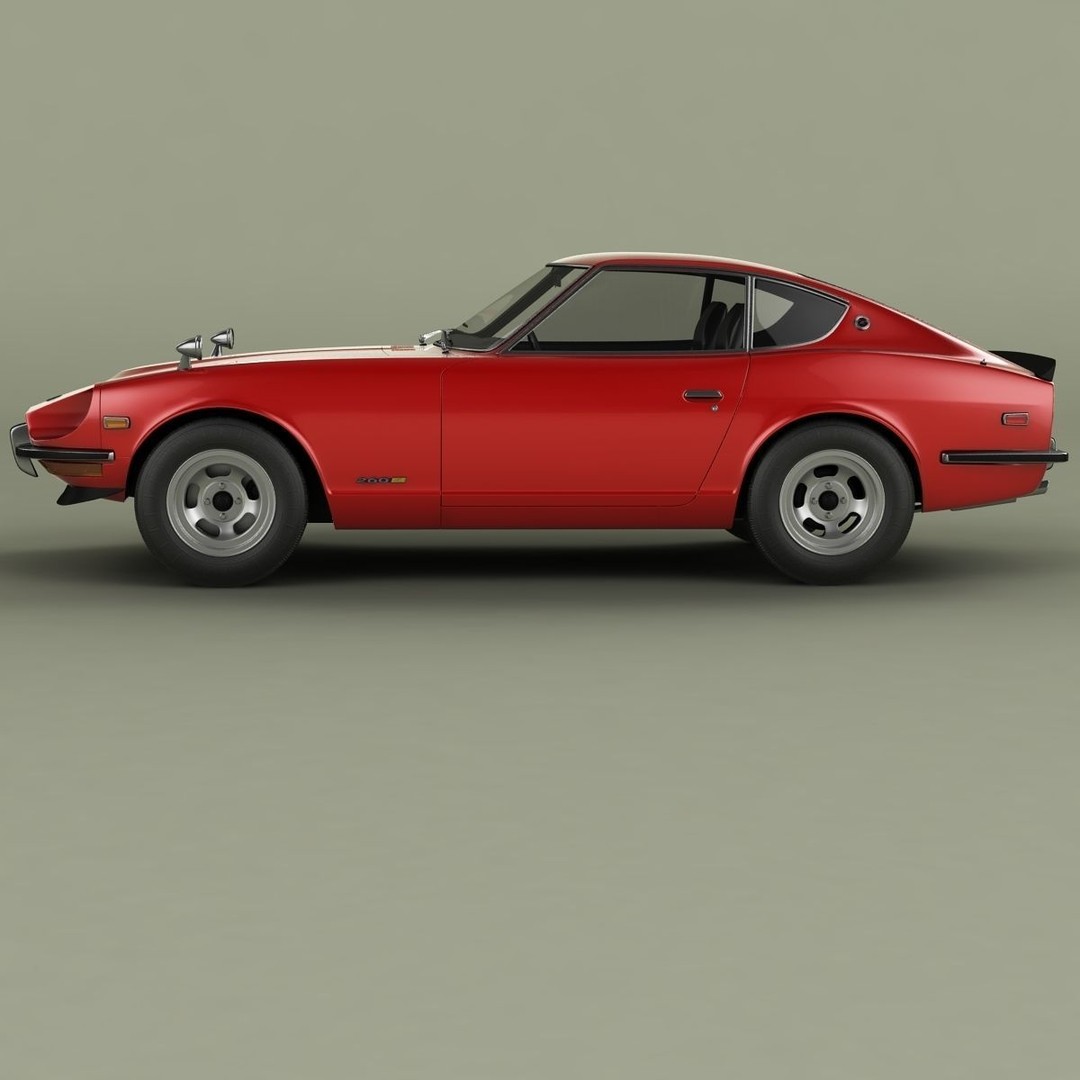 Datsun 260Z 3D Model – High Poly Classic Coupe, FBX, OBJ - View 3
