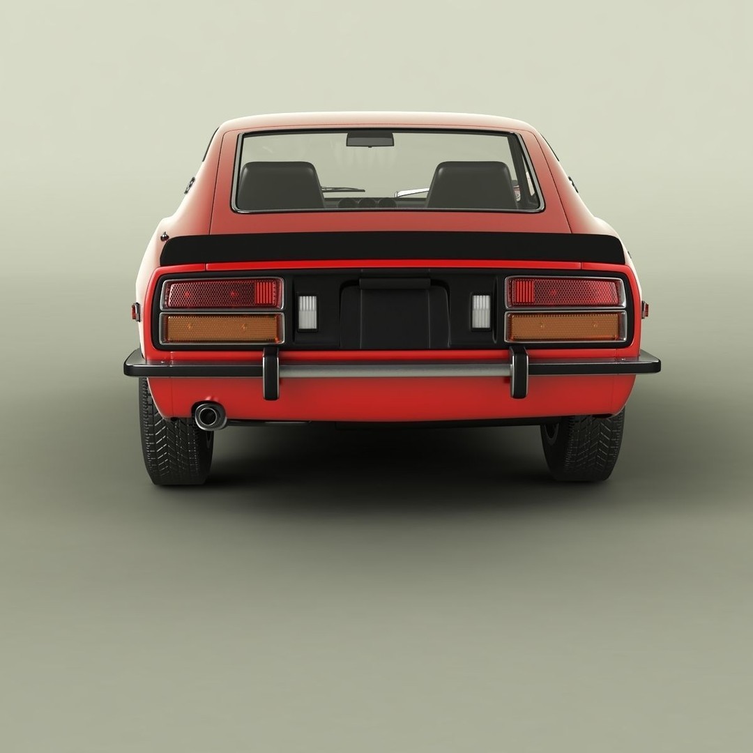 Datsun 260Z 3D Model – High Poly Classic Coupe, FBX, OBJ - View 5