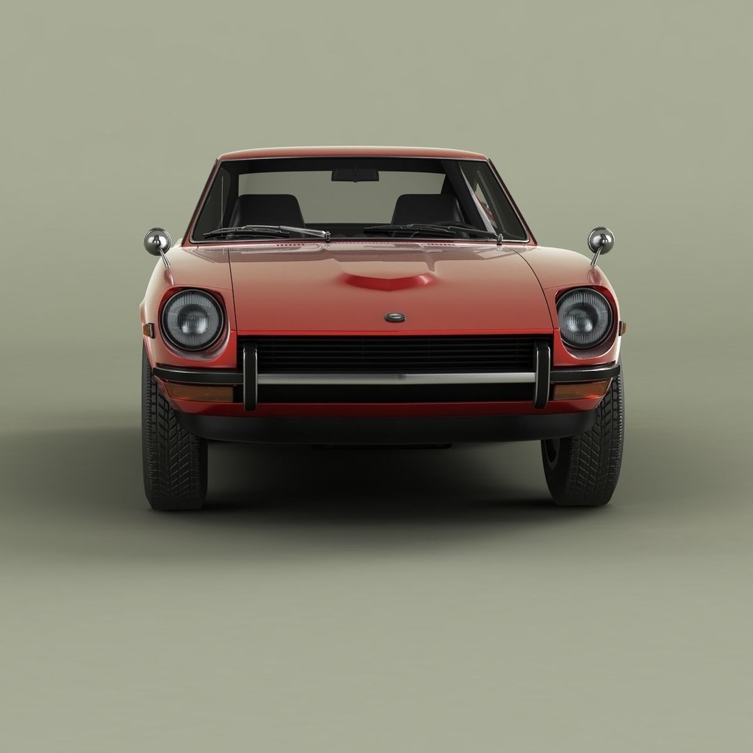 Datsun 260Z 3D Model – High Poly Classic Coupe, FBX, OBJ - View 6