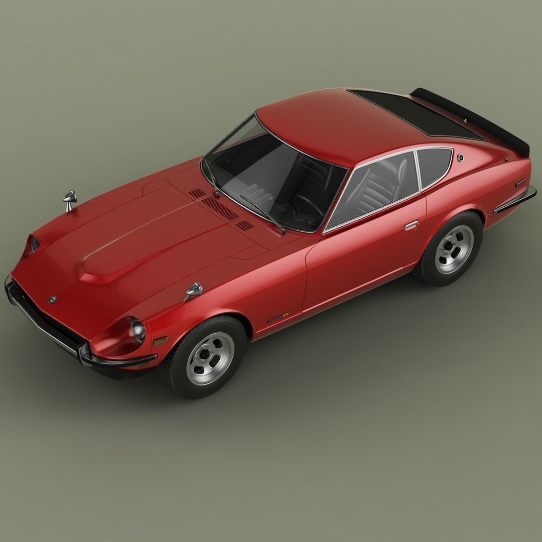 Datsun 260Z 3D Model – High Poly Classic Coupe, FBX, OBJ - View 7