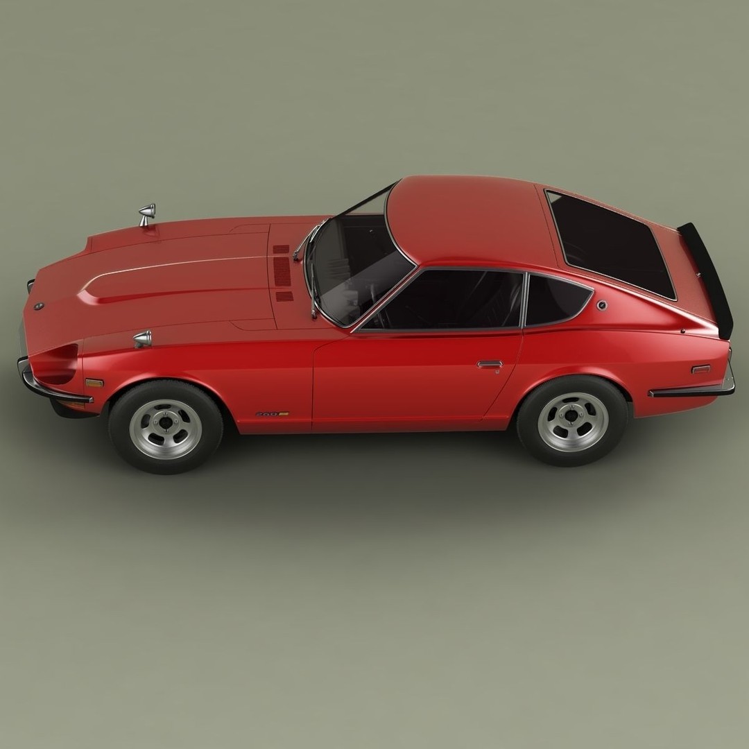 Datsun 260Z 3D Model – High Poly Classic Coupe, FBX, OBJ - View 8