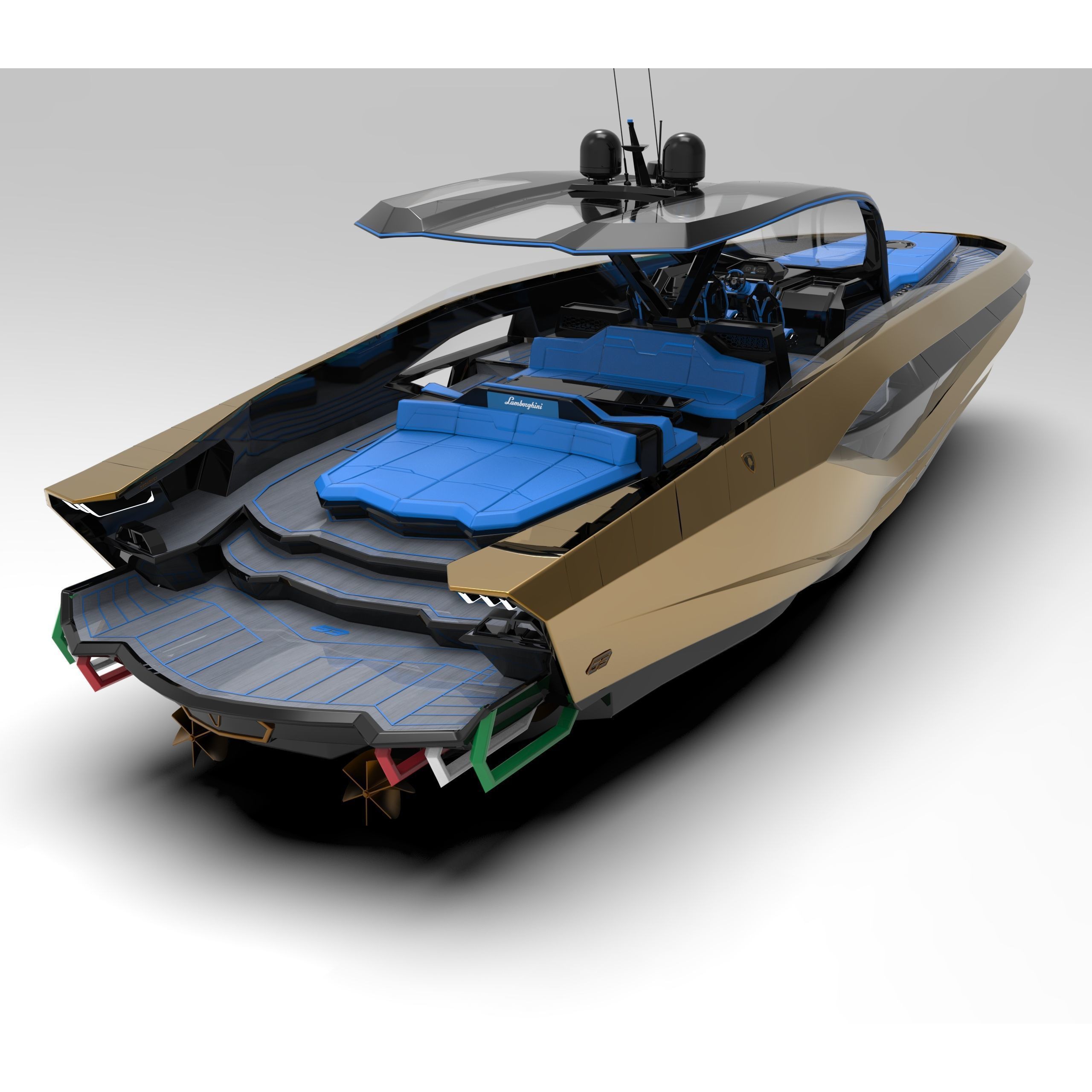 Lamborghini Tecnomar 63 - High-Detail 3D Model - View 6