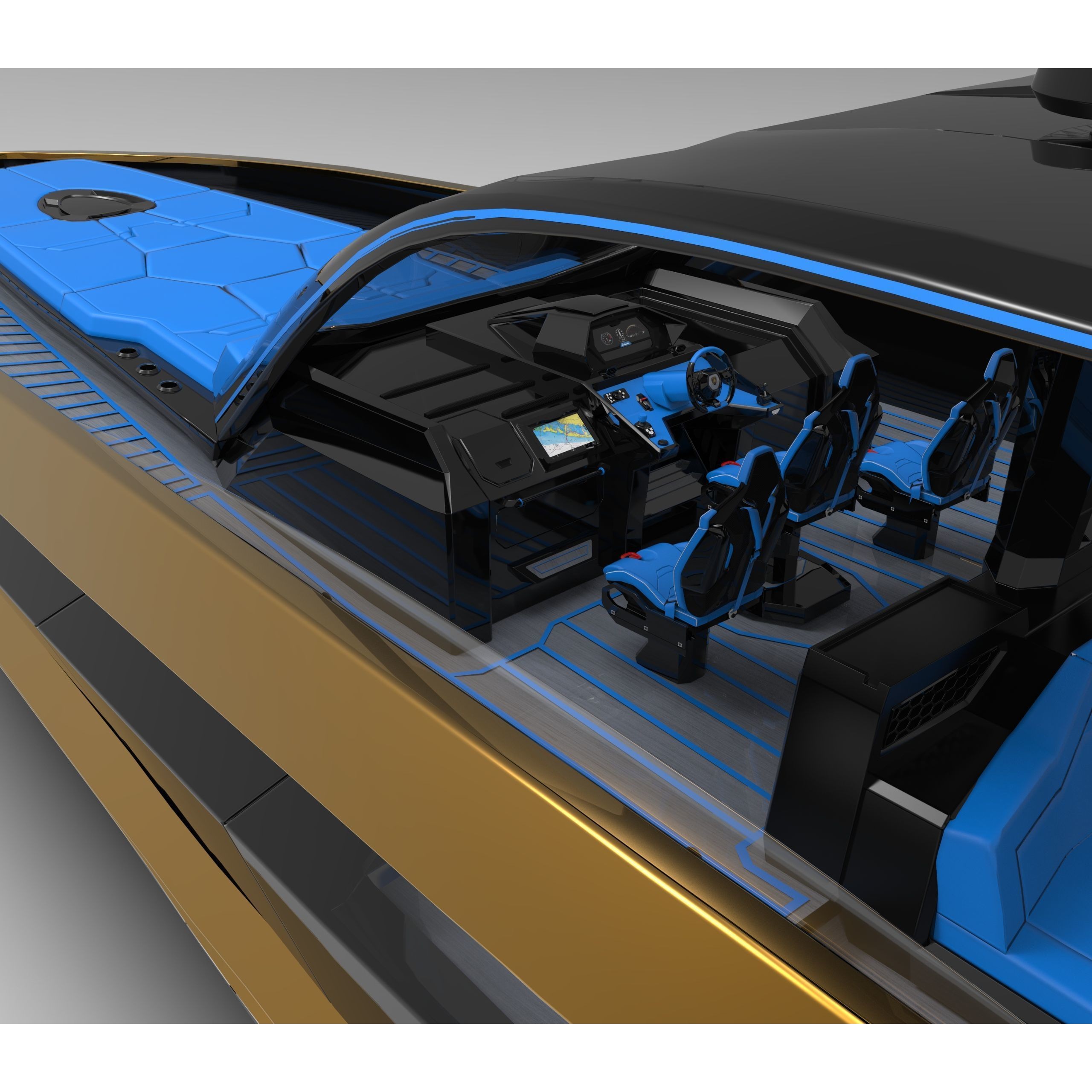 Lamborghini Tecnomar 63 - High-Detail 3D Model - View 8