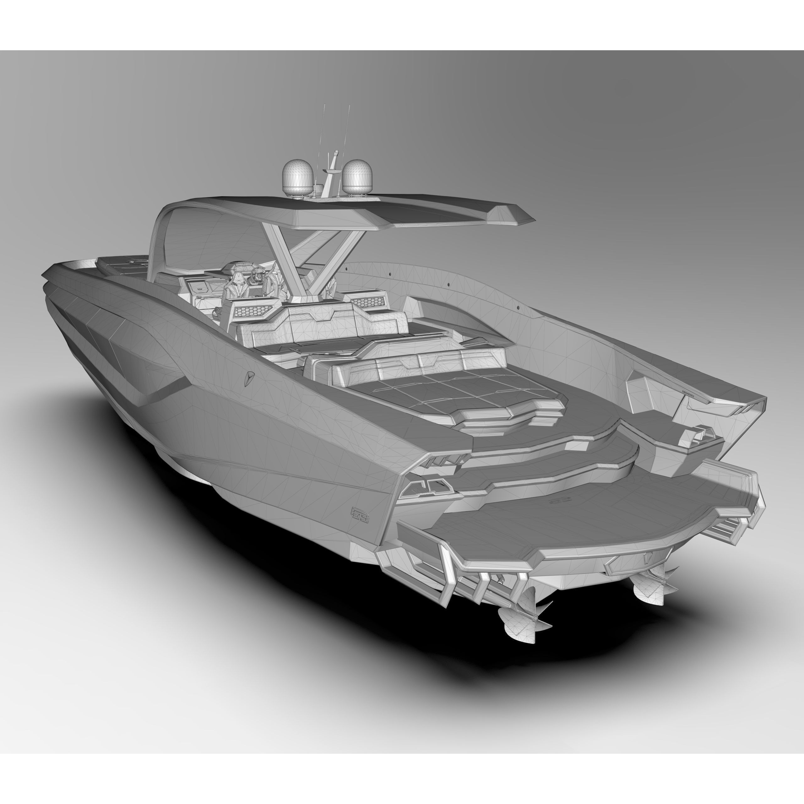 Lamborghini Tecnomar 63 - High-Detail 3D Model - View 9