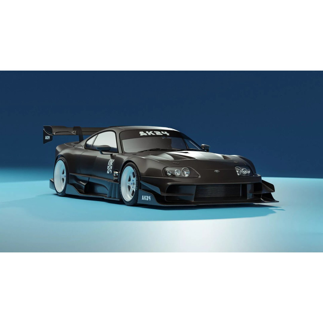 Toyota Supra Mk IV 3D Model – Extreme Modified Racing Car, FBX - View 10