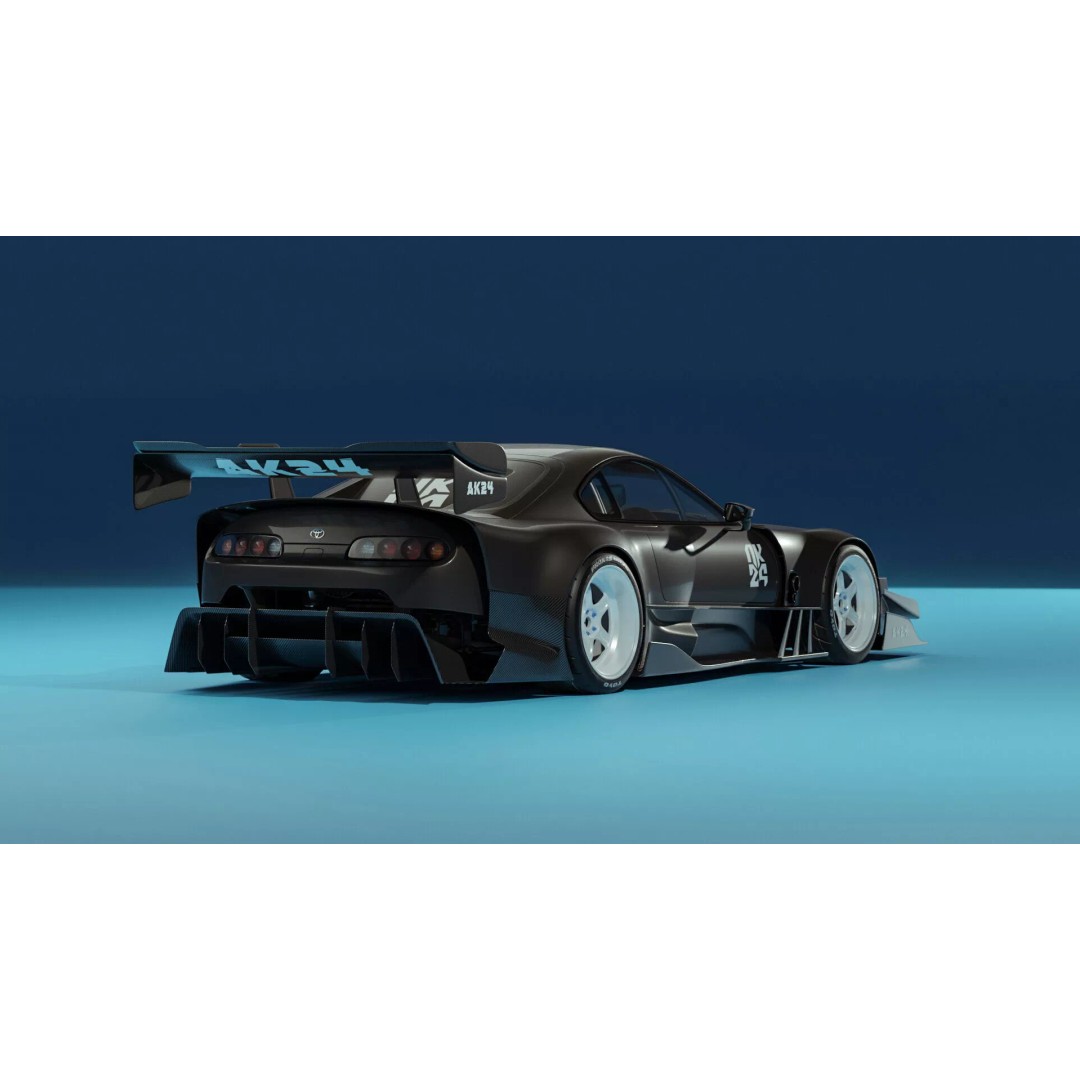 Toyota Supra Mk IV 3D Model – Extreme Modified Racing Car, FBX - View 11
