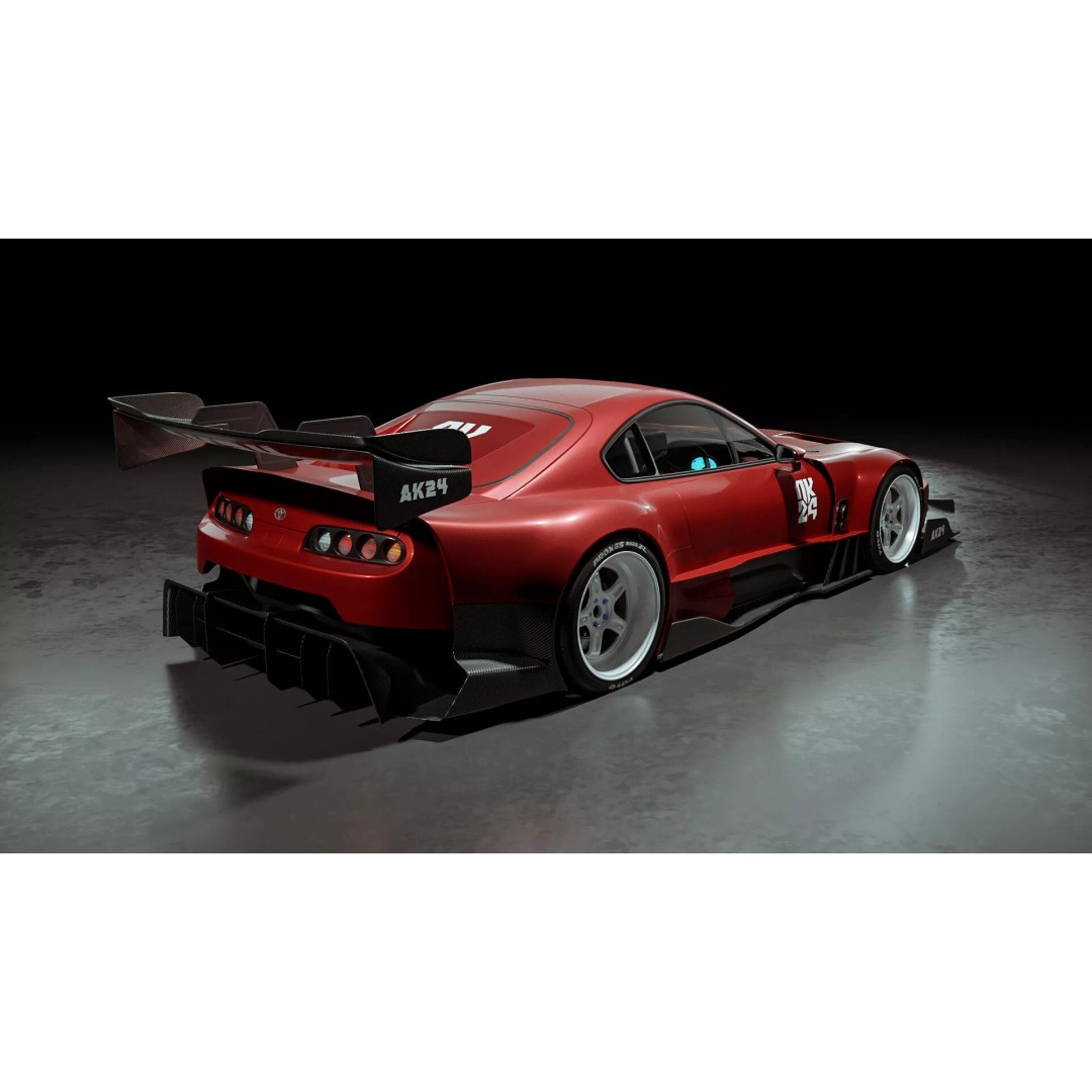 Toyota Supra Mk IV 3D Model – Extreme Modified Racing Car, FBX - View 12