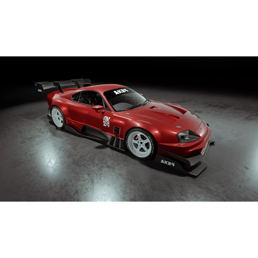 Toyota Supra Mk IV 3D Model – Extreme Modified Racing Car, FBX - View 13