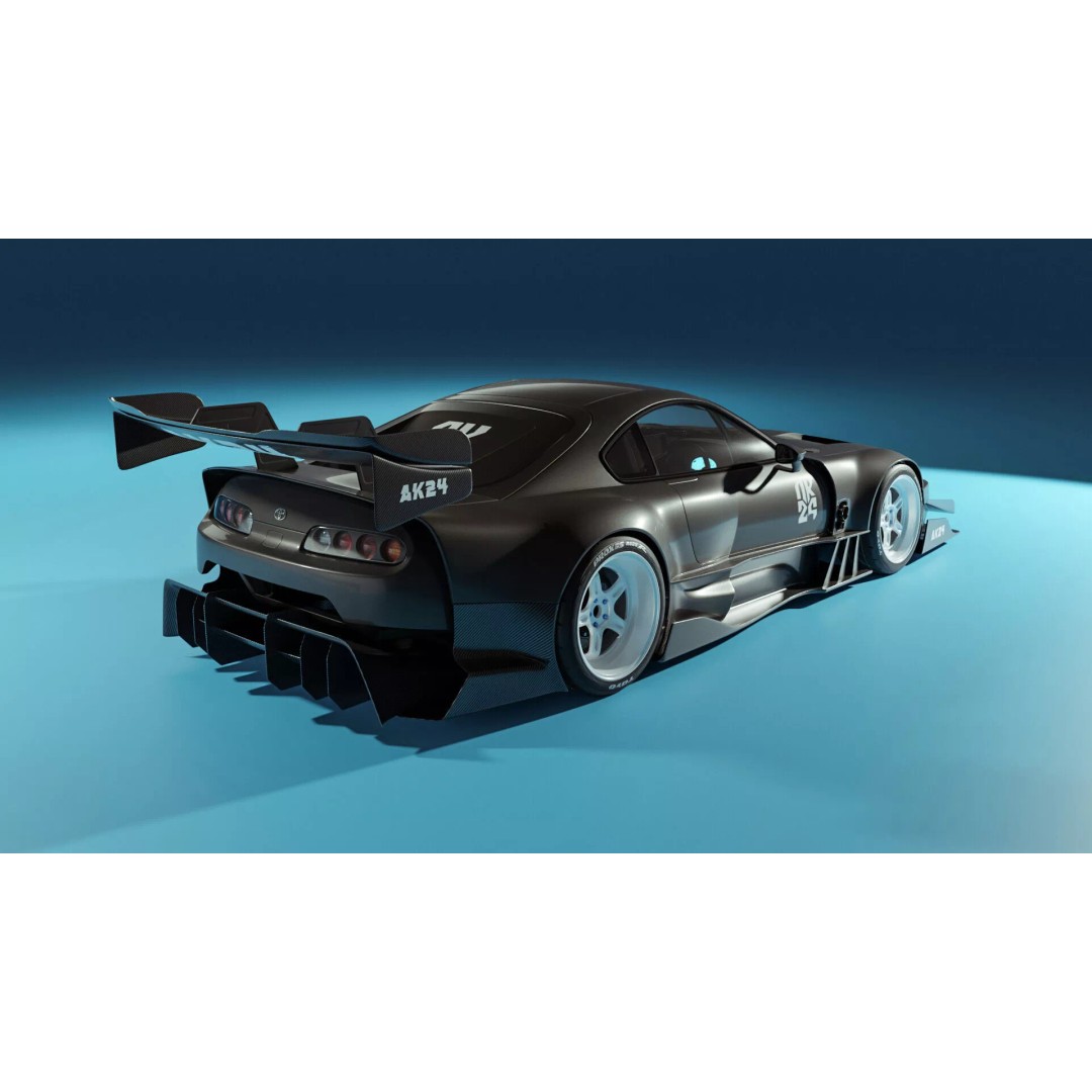 Toyota Supra Mk IV 3D Model – Extreme Modified Racing Car, FBX - View 5