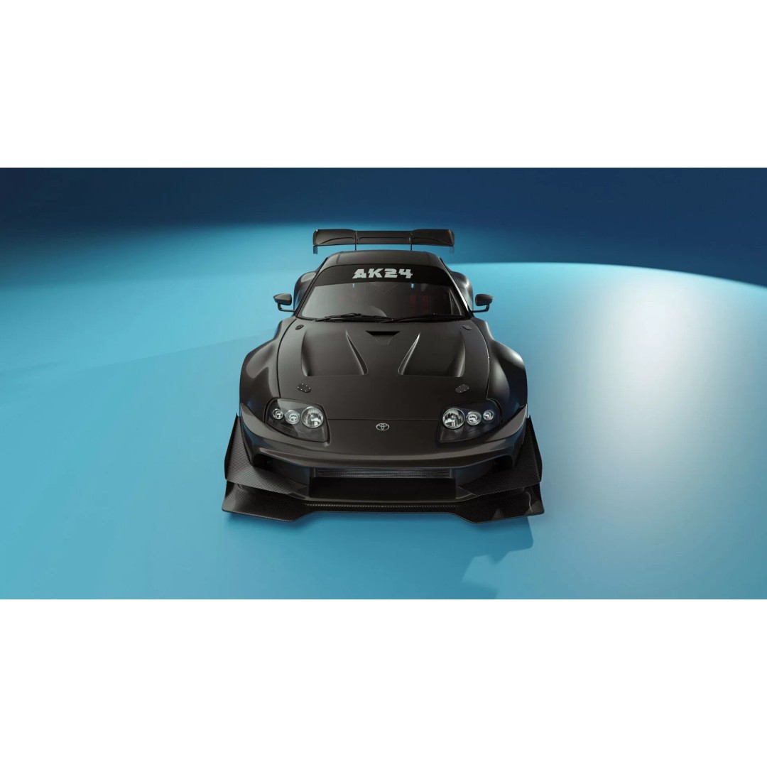 Toyota Supra Mk IV 3D Model – Extreme Modified Racing Car, FBX - View 8