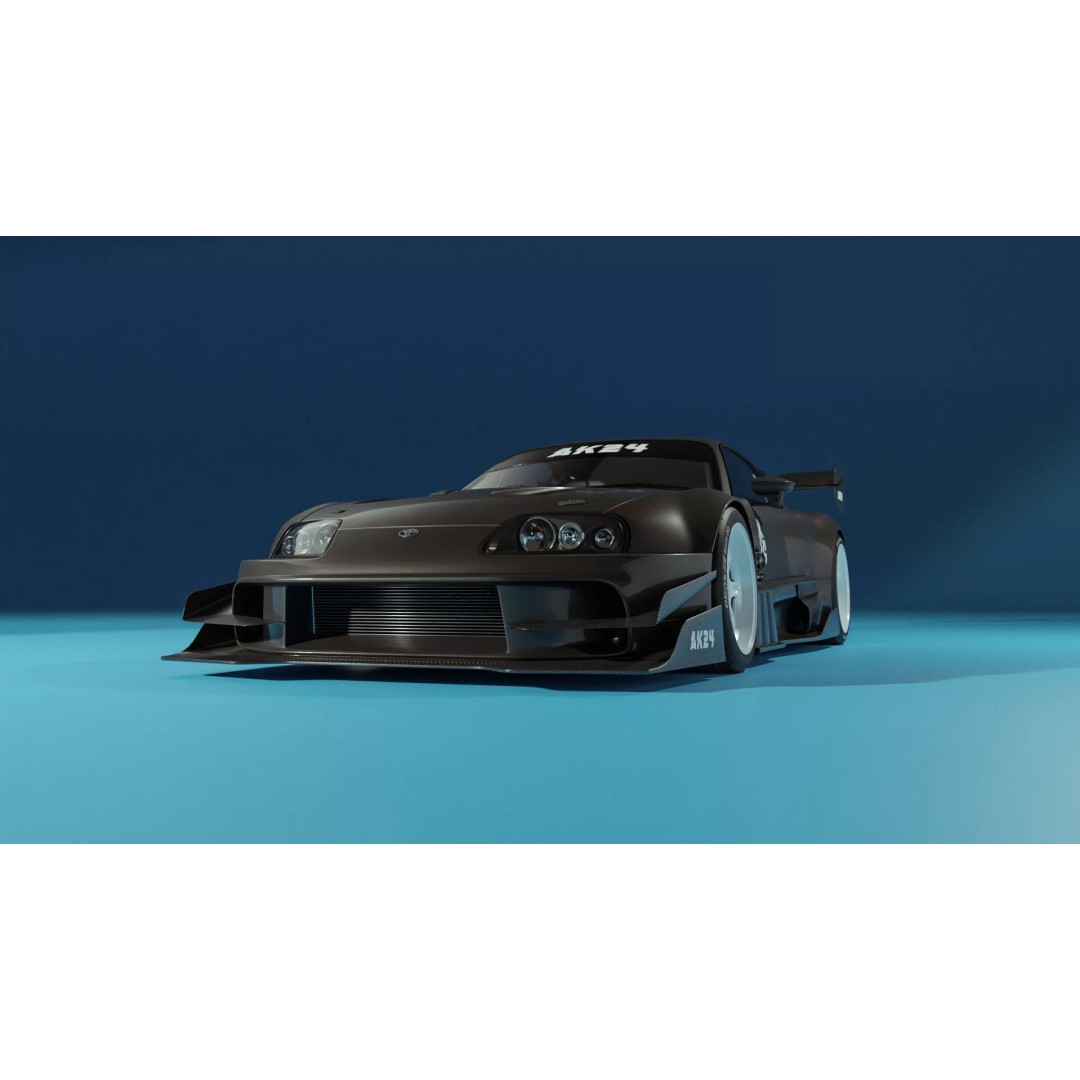 Toyota Supra Mk IV 3D Model – Extreme Modified Racing Car, FBX - View 9