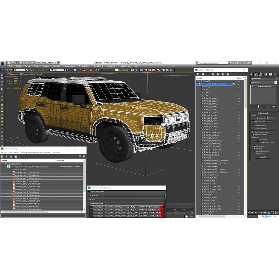 Generic Off-Road SUV 3D Model – High-Quality PBR Asset for Games, FBX - View 40
