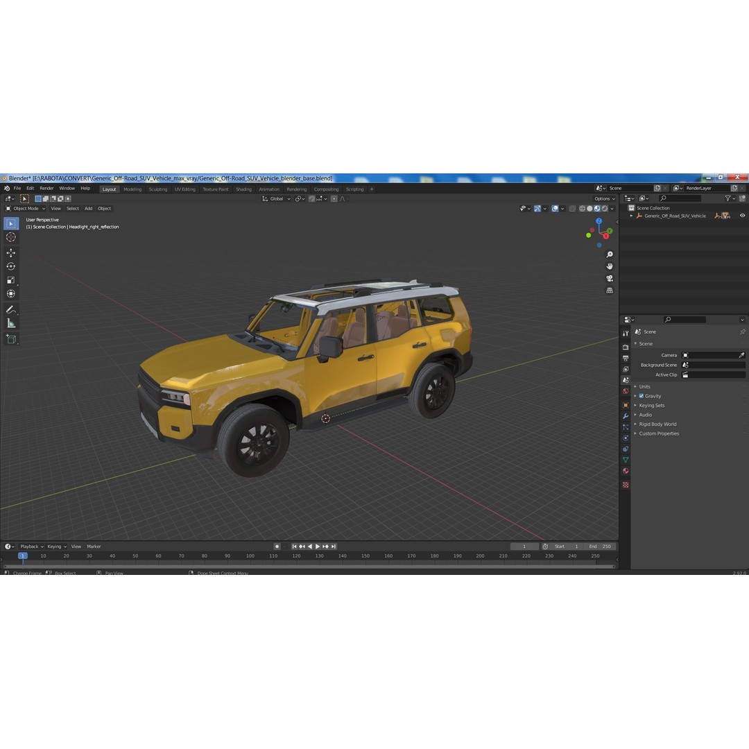 Generic Off-Road SUV 3D Model – High-Quality PBR Asset for Games, FBX - View 41