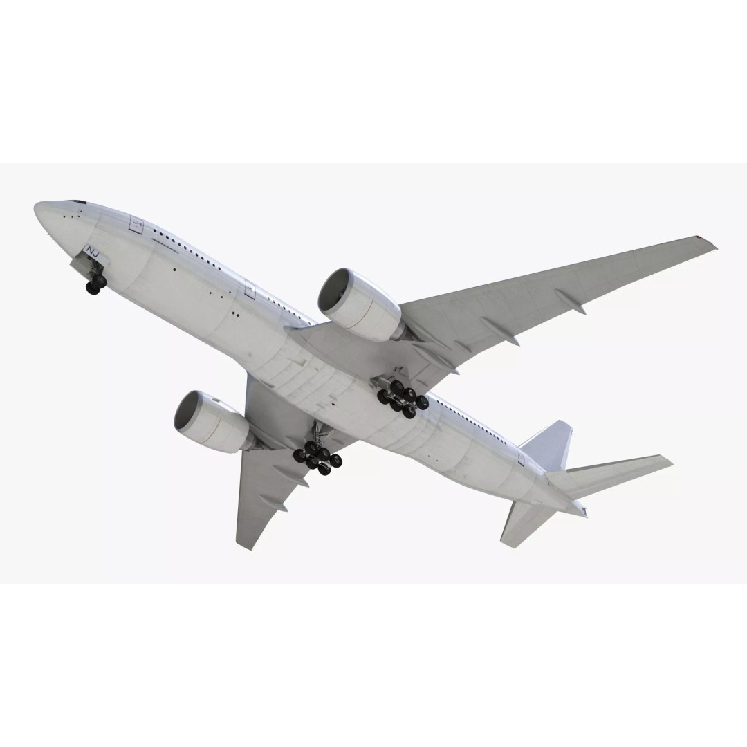 Boeing 777-200ER 3D Model – Rigged Aircraft for Animation, FBX, OBJ - View 16