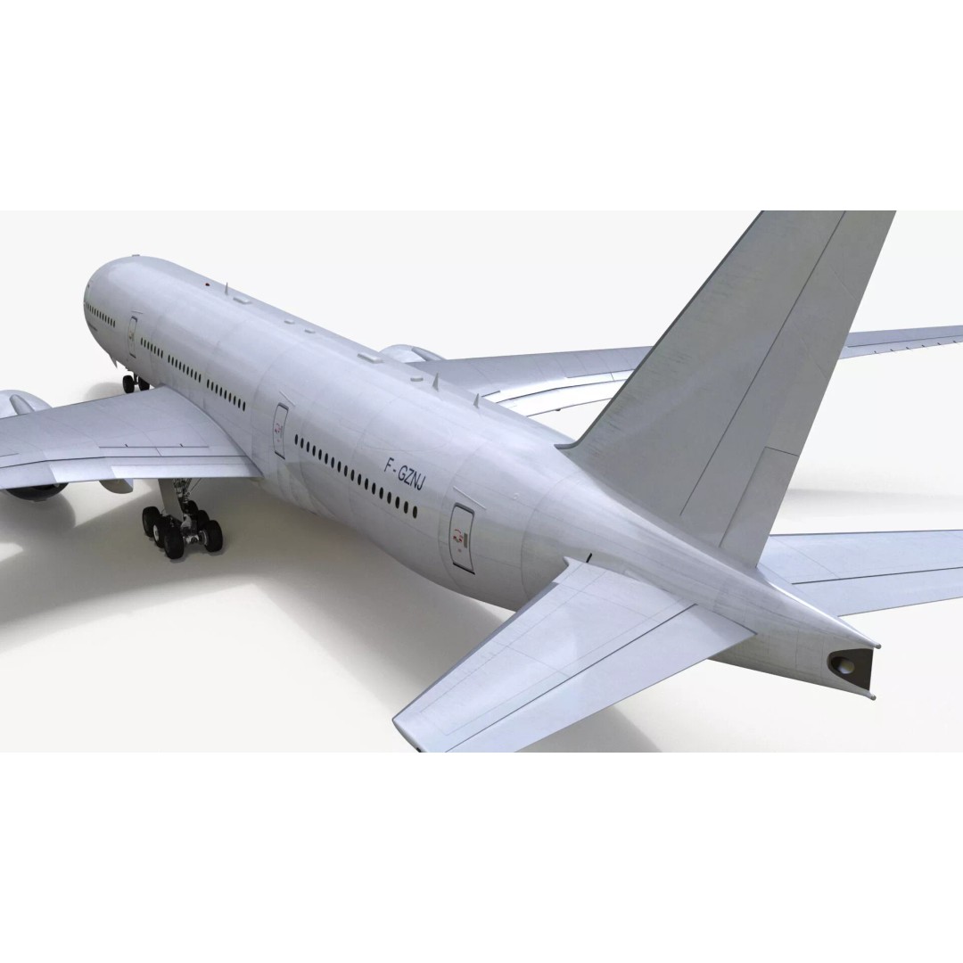 Boeing 777-200ER 3D Model – Rigged Aircraft for Animation, FBX, OBJ - View 17