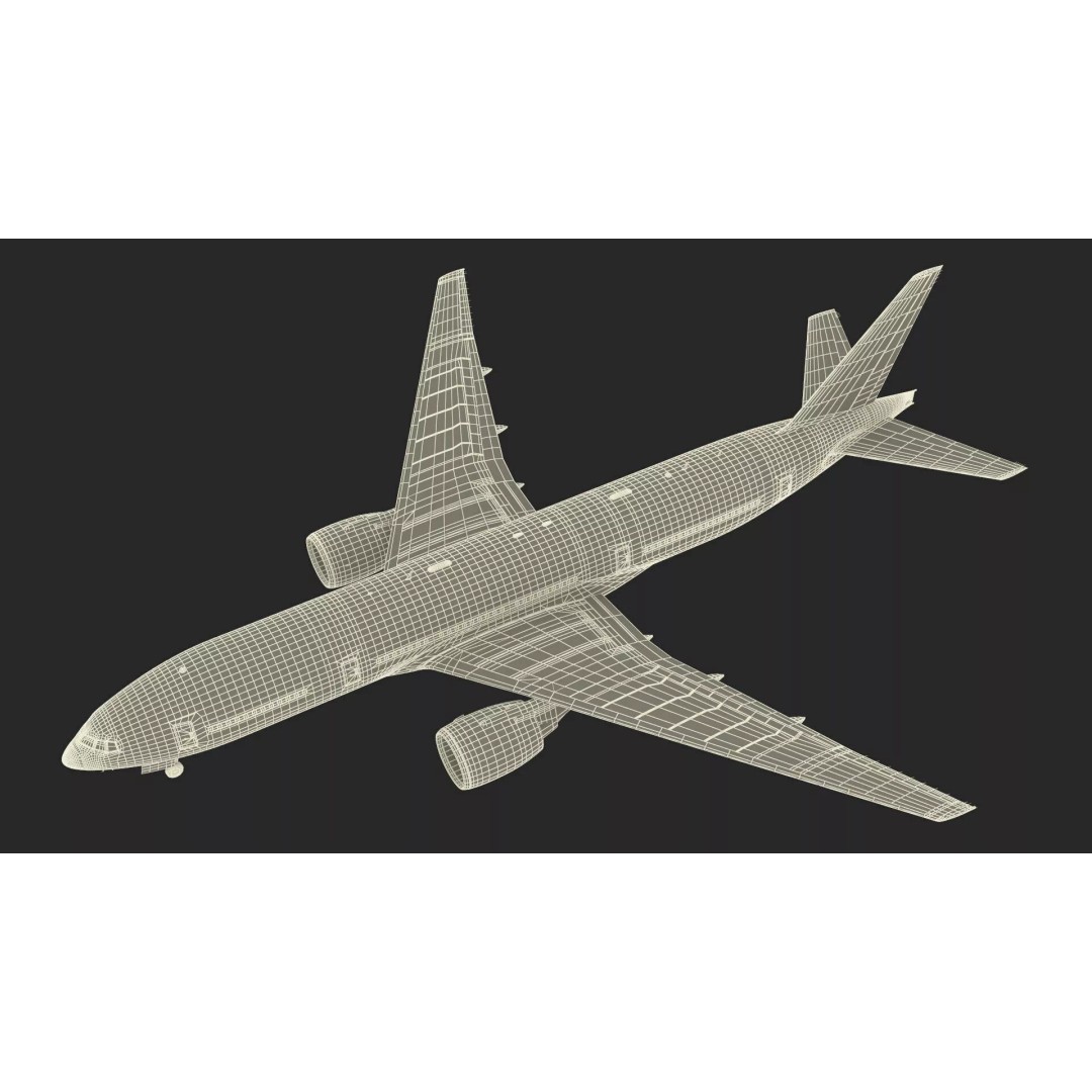 Boeing 777-200ER 3D Model – Rigged Aircraft for Animation, FBX, OBJ - View 34