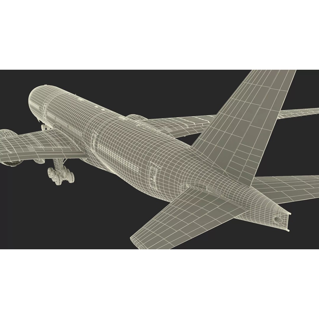 Boeing 777-200ER 3D Model – Rigged Aircraft for Animation, FBX, OBJ - View 36
