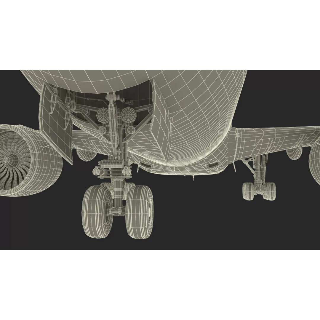 Boeing 777-200ER 3D Model – Rigged Aircraft for Animation, FBX, OBJ - View 38