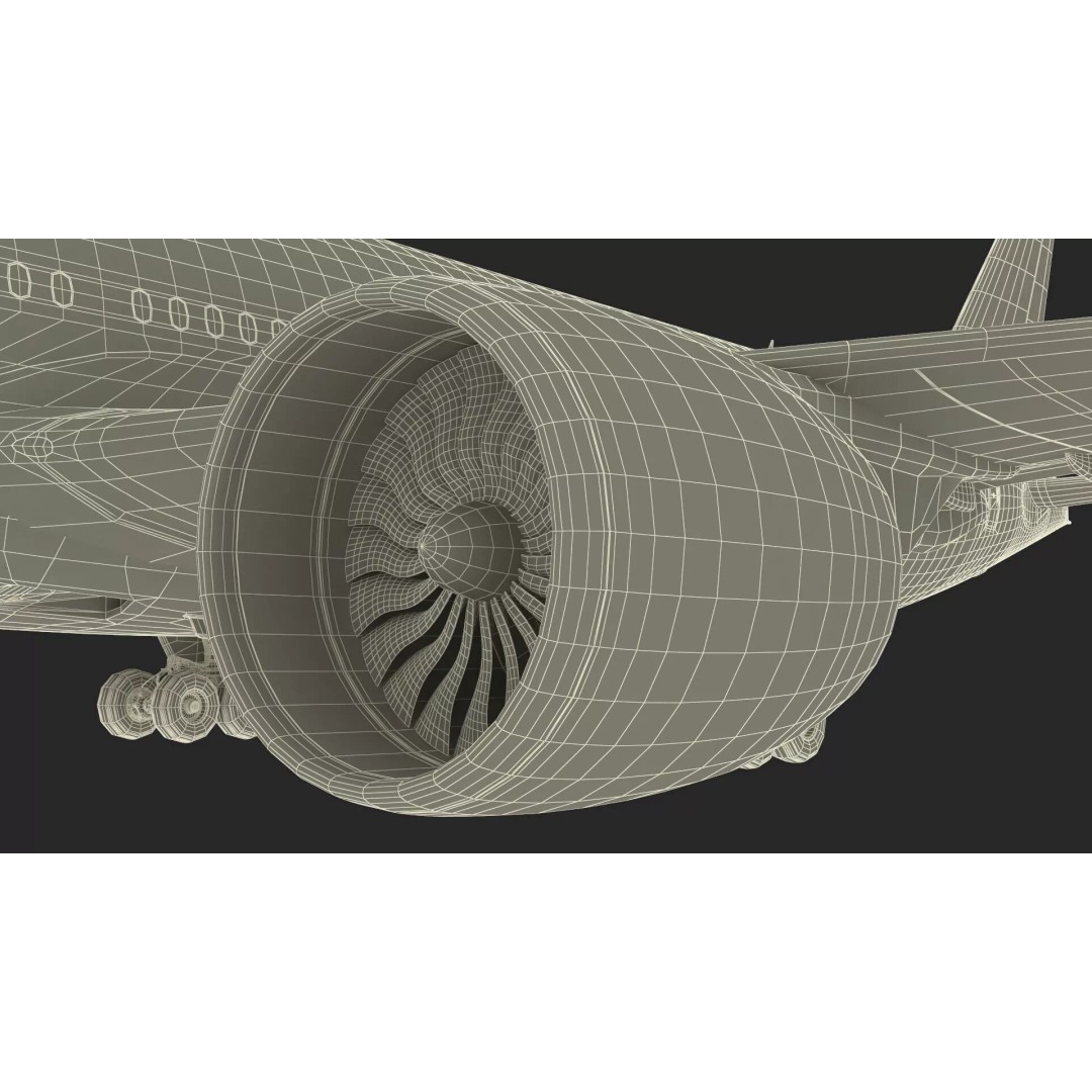 Boeing 777-200ER 3D Model – Rigged Aircraft for Animation, FBX, OBJ - View 40