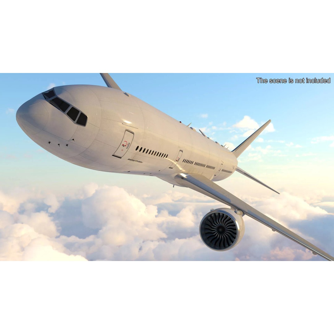 Boeing 777-200ER 3D Model – Rigged Aircraft for Animation, FBX, OBJ - View 6