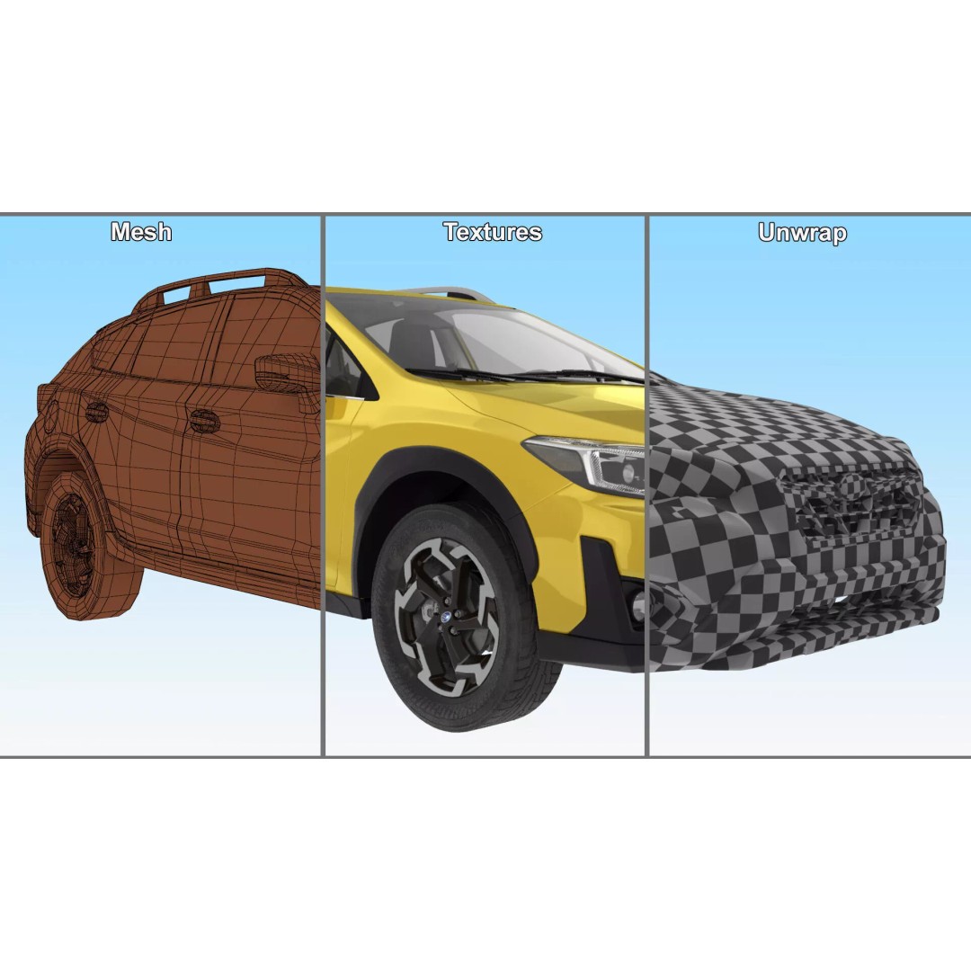 Subaru XV Hybrid Crossover 2020 3D Model – PBR SUV Asset, FBX - View 22