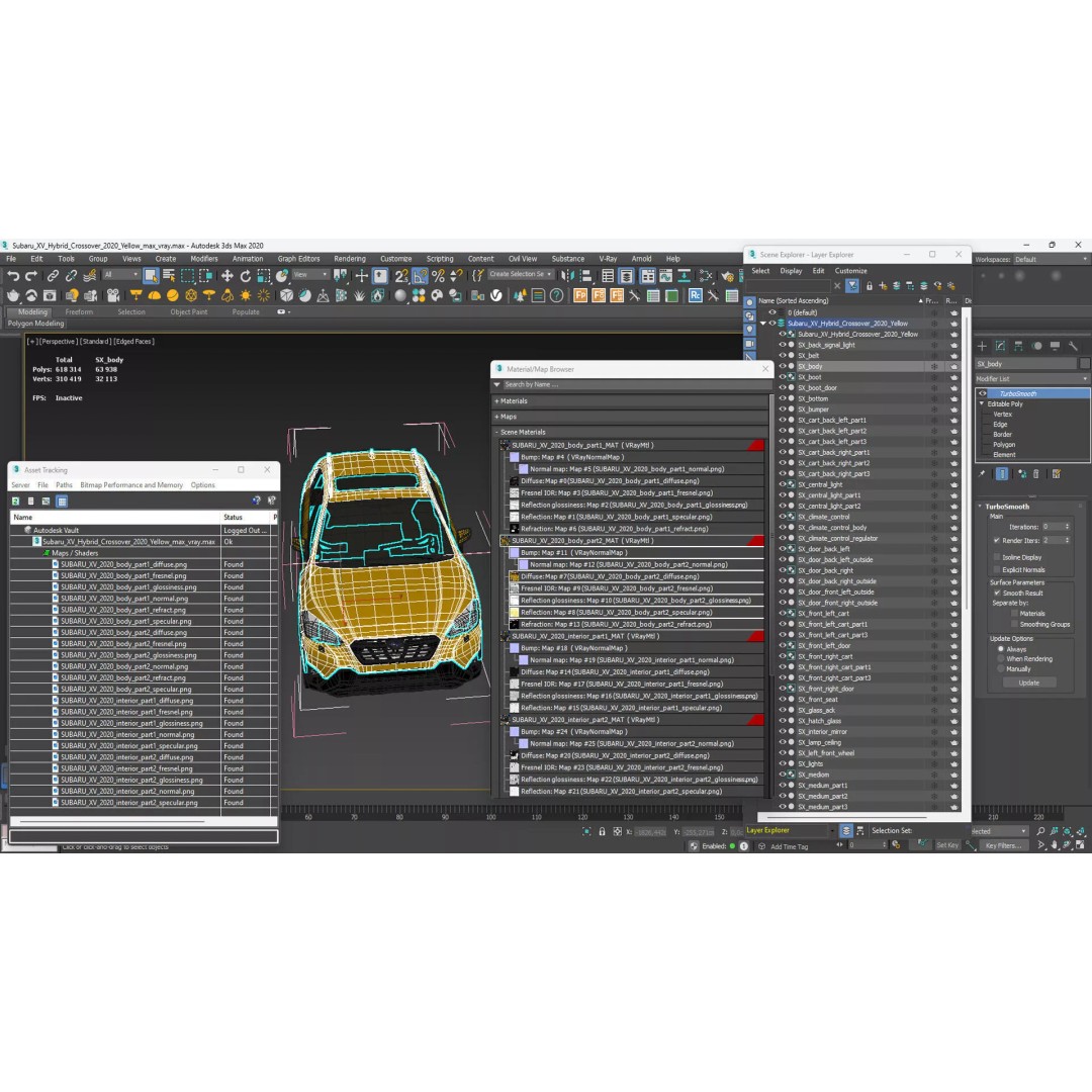 Subaru XV Hybrid Crossover 2020 3D Model – PBR SUV Asset, FBX - View 27