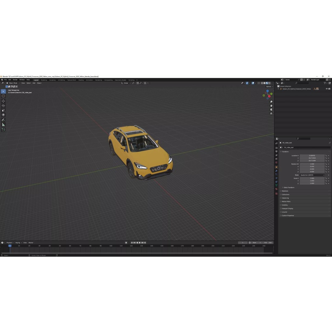 Subaru XV Hybrid Crossover 2020 3D Model – PBR SUV Asset, FBX - View 30