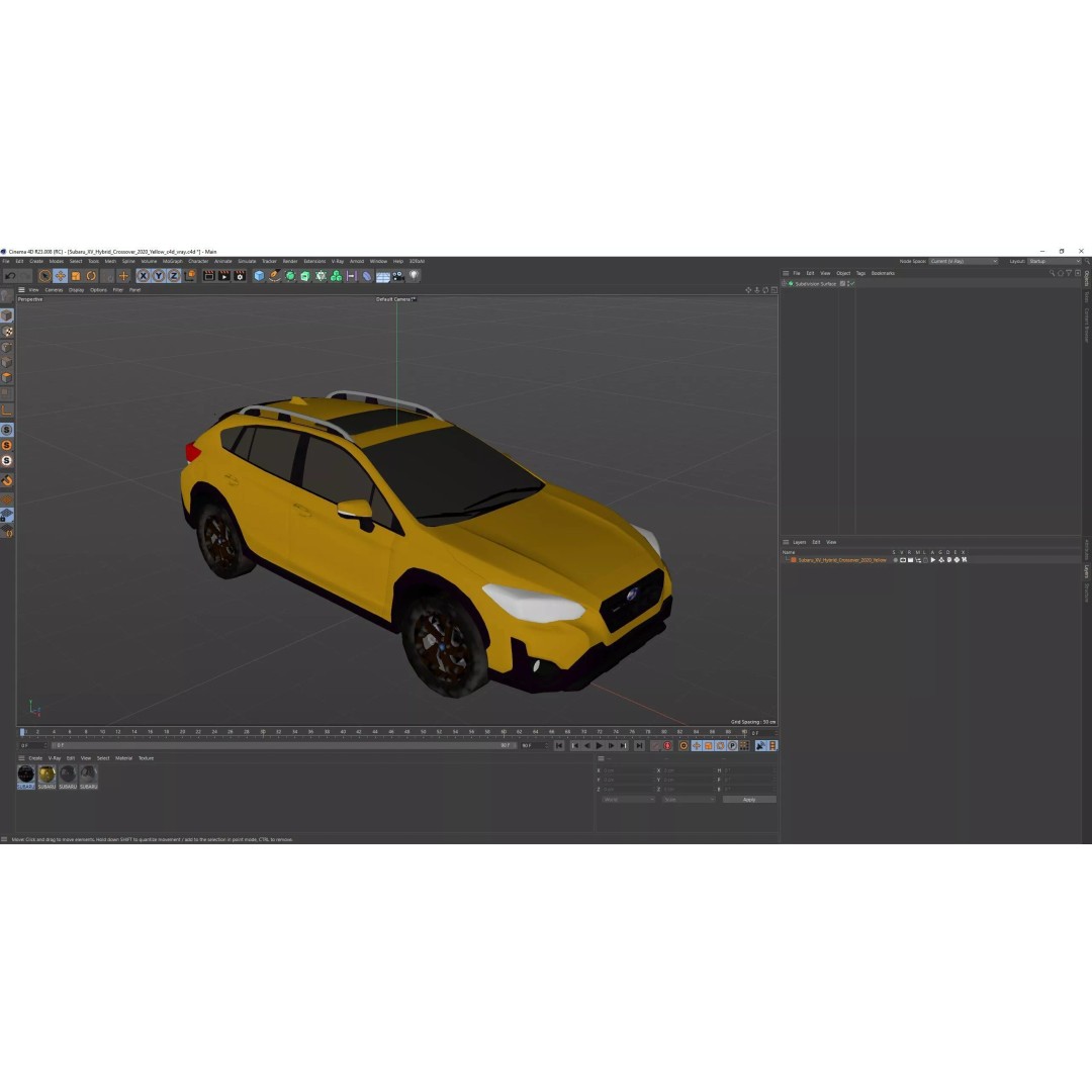 Subaru XV Hybrid Crossover 2020 3D Model – PBR SUV Asset, FBX - View 32