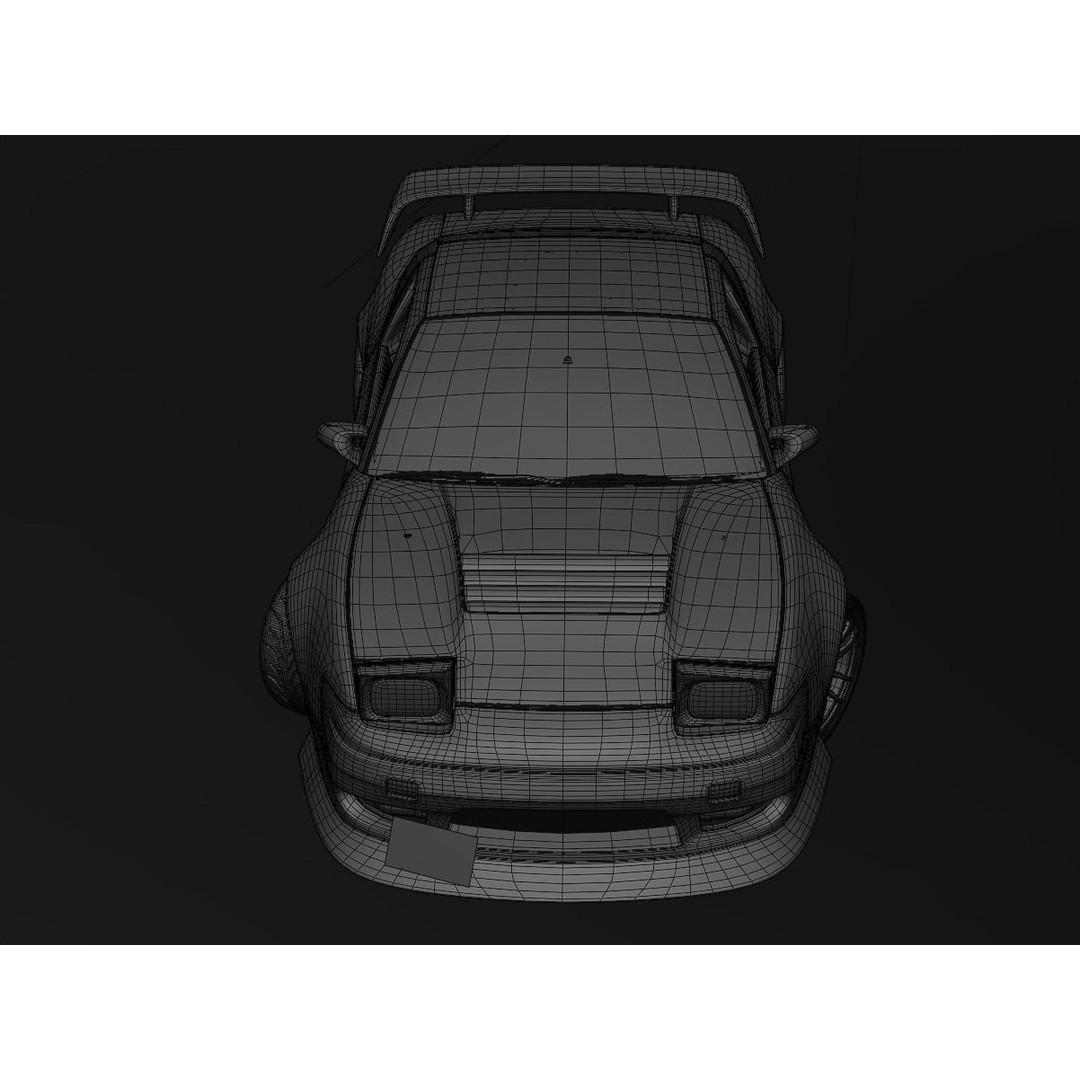 Cream Drift S13 240SX 3D Model – Fully Rigged Car Asset, FBX - View 17